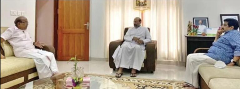 നിയമ സഭാ സീറ്റ് ചർച്ച,രൂപതാ ബിഷപ്പ് റമീജിയോസ് ഇഞ്ചനാനിയേലുമായി കൂടിക്കാഴ്ച നടത്തി