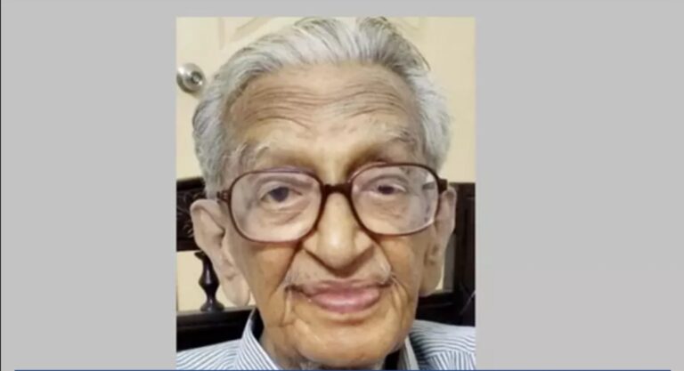 മഹാത്മാ ഗാന്ധിയുടെ പ്രൈവറ്റ് സെക്രട്ടറിയായിരുന്ന വി. കല്യാണം അന്തരിച്ചു