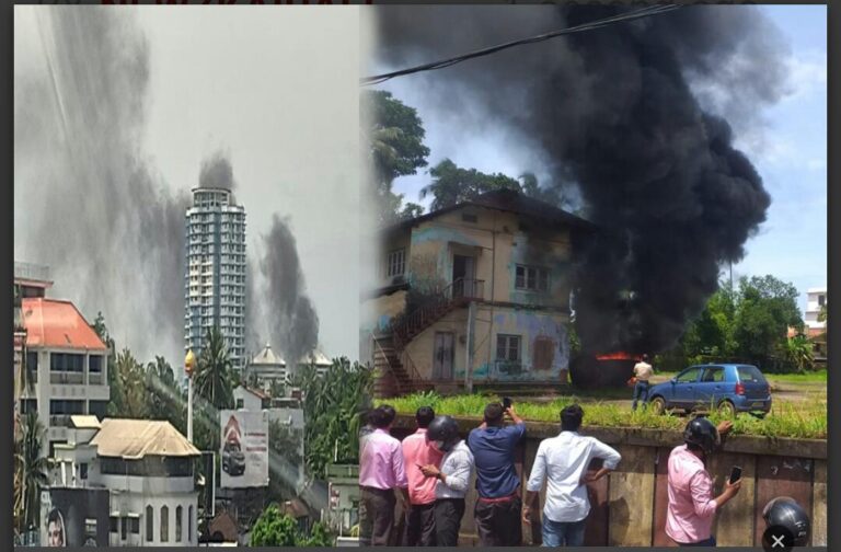 കോഴിക്കോട് നടക്കാവിൽ പഴയ പെട്രോള്‍ പമ്പിന്‍റെ ടാങ്കിന് തീപിടിച്ചു