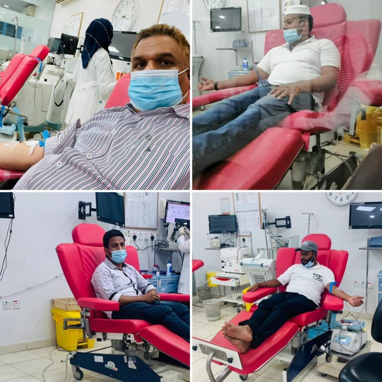രണ്ടു ദിവസത്തിൽ ഐ സി എഫ് വളണ്ടിയർമാർ നൽകിയത് പതിനെട്ട് യൂണിറ്റ് രക്തം