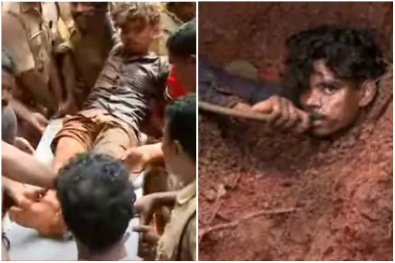 നിര്‍മ്മാണജോലിക്കിടെ മണ്ണിടിച്ചില്‍; കഴുത്തറ്റം മണ്ണില്‍;ഒടുവില്‍ സുശാന്ത് ജീവിതത്തിലേക്ക്