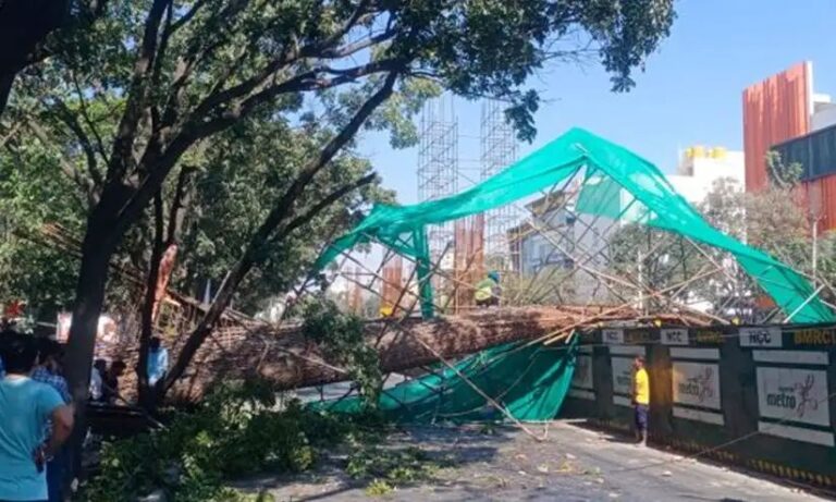 ബെംഗളുരു മെട്രോയുടെ തൂണ്‍ തകര്‍ന്നുവീണു; അമ്മയും കുഞ്ഞും കൊല്ലപ്പെട്ടു, പിതാവിന് ഗുരുതര പരിക്ക്