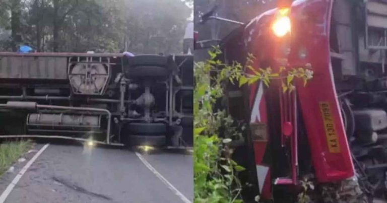 ശബരിമല തീർത്ഥാടകർ സഞ്ചരിച്ച ബസ് മറിഞ്ഞു; യാത്രികർക്ക് പരിക്ക്