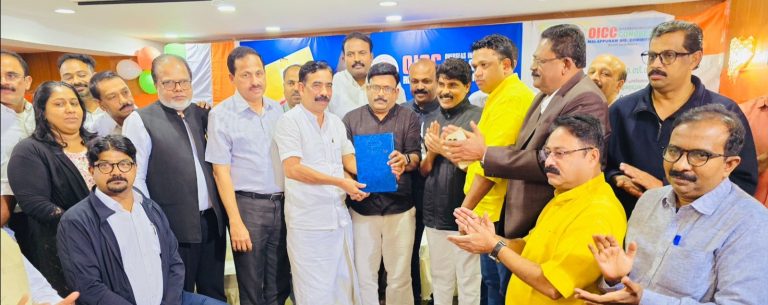 സലീം കളക്കര റിയാദ് ഒഐസിസി അധ്യക്ഷനായി ചുമതലയേറ്റു