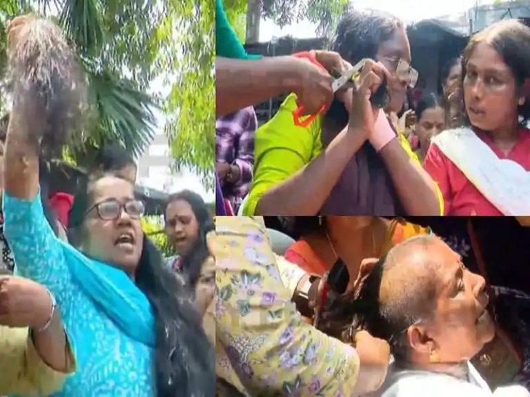 സെക്രട്ടേറിയറ്റിന് മുന്നില്‍ മുടി മുറിച്ച്‌ ആശമാരുടെ പ്രതിഷേധം