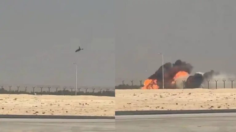 ദുബായ് എയര്‍ഷോയ്‌ക്കിടെ ഇന്ത്യൻ യുദ്ധവിമാനം തകര്‍ന്നുവീണു, പൈലറ്റിന് വീരമൃത്യു