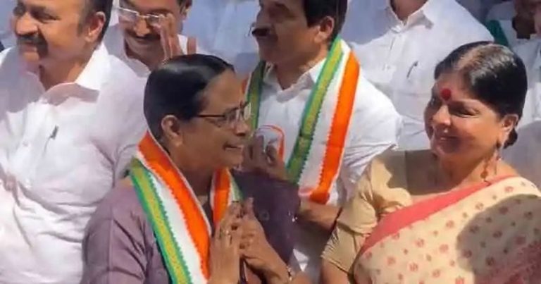 സിപിഎമ്മിന് വൻ തിരിച്ചടി; മൂന്ന് പതിറ്റാണ്ട് നീണ്ട സിപിഎം ബന്ധം അവസാനിപ്പിച്ച്‌ ഐഷ പോറ്റി കോണ്‍ഗ്രസില്‍