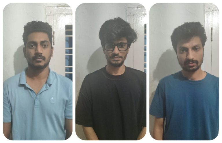 എം.ഡി.എം.എ കടത്തിയ മൂന്ന് യുവാക്കള്‍ പിടിയില്‍