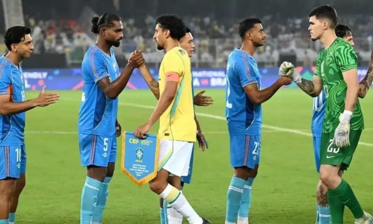 ഇന്ത്യയെ നാല് ഗോളുകള്‍ക്ക് തോല്‍പ്പിച്ച്‌ ബ്രസീല്‍; സാമുവല്‍ ലിനോയ്ക്ക് ഇരട്ട ഗോള്‍